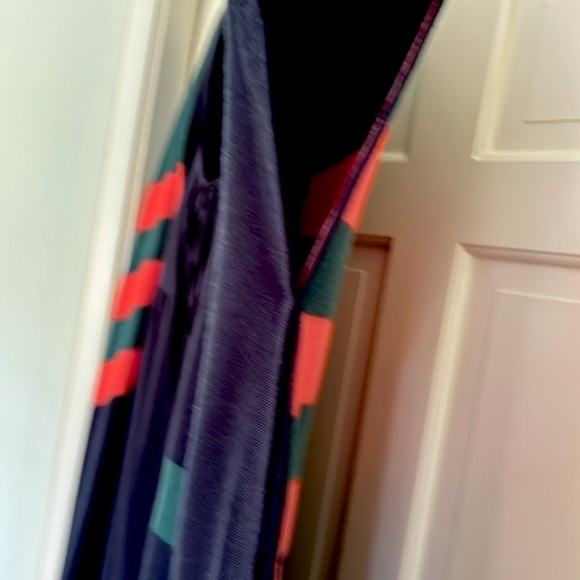 RUGBY Tommy Hilfiger Knit Cape Stripes Arm Holes 32” Length - Picture 9 of 13